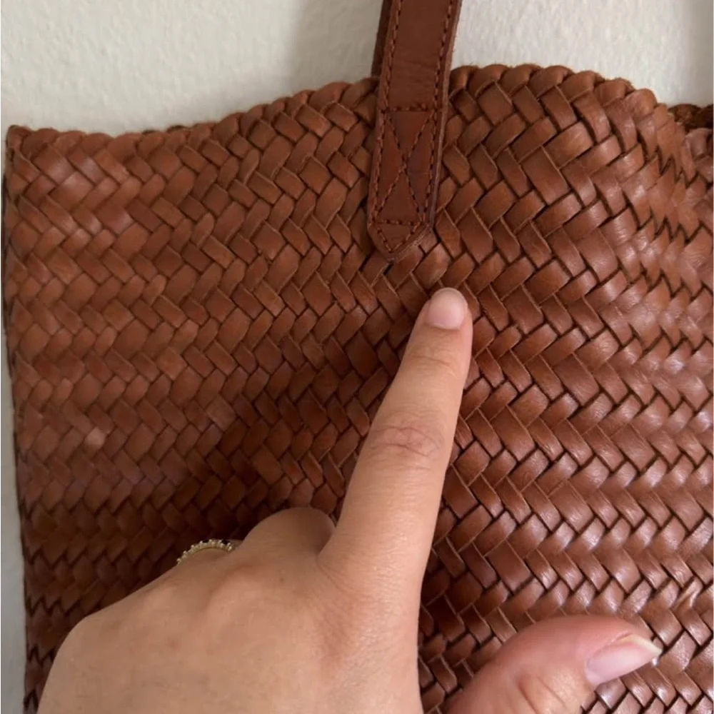 Madewell Woven Leather Transport Tote - Picture 5 of 10